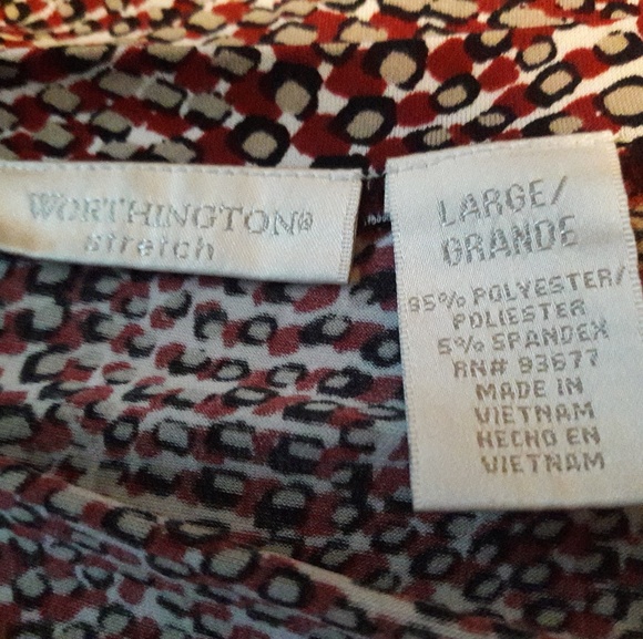 Worthington Print Blouse - Picture 5 of 6